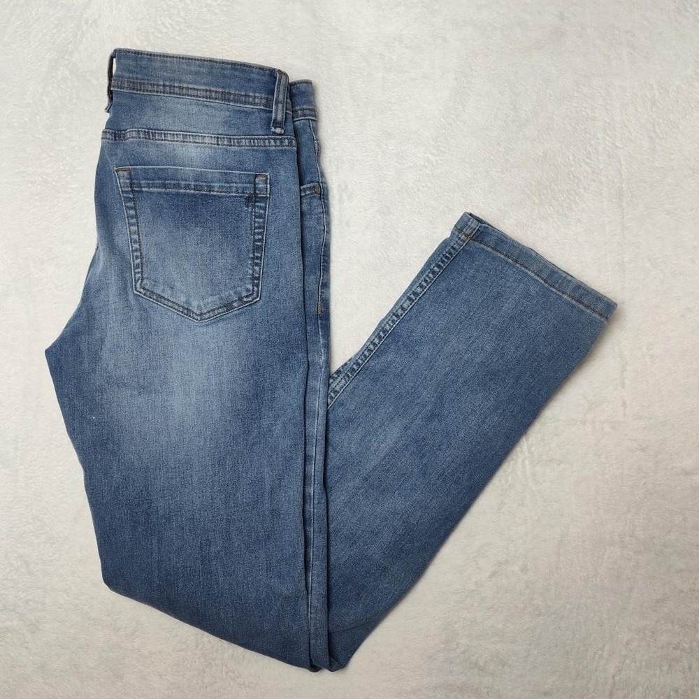 The Perfect Jean NYC Jeans Mens 32x34 Blue Slim Tapered Light Stretch Denim Work